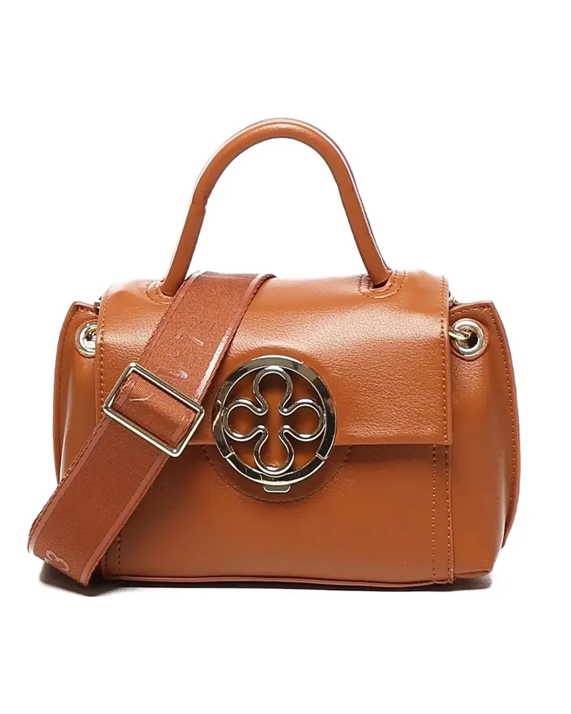 V°73 Schultertasche mit Logo-Verzierung - Braun Braun
