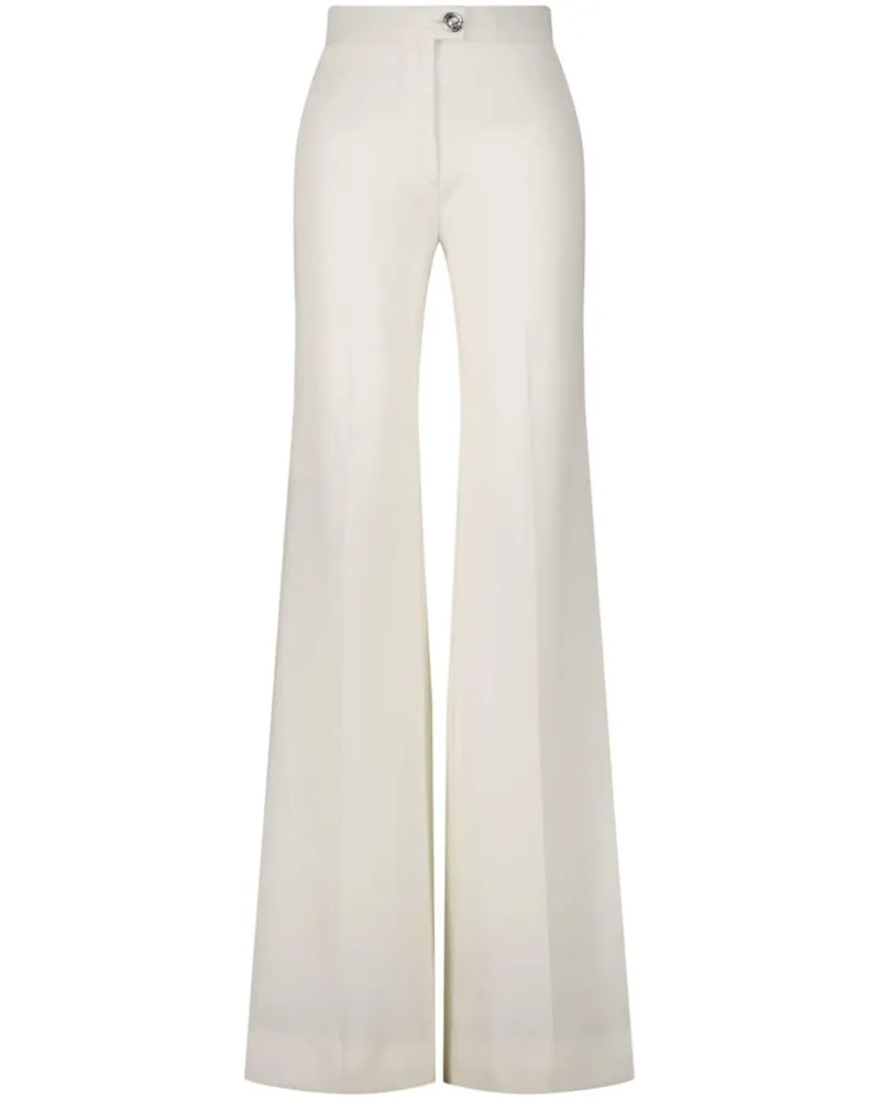 Giambattista Valli High-Waist-Hose mit weitem Bein - Weiß Weiß
