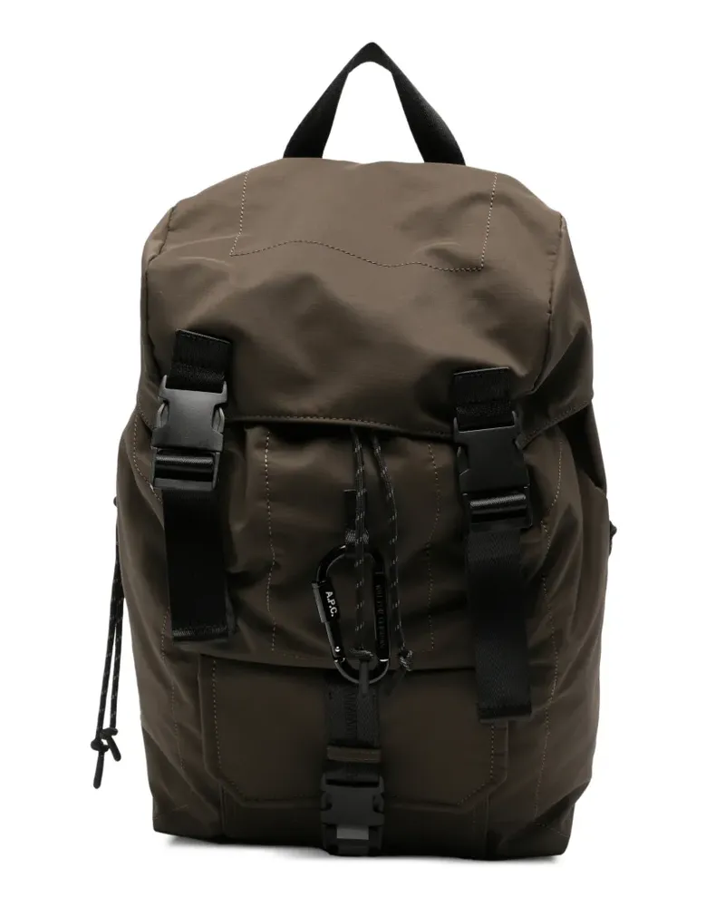 A.P.C. Rucksack mit Schnallenverschluss - Grün Grün