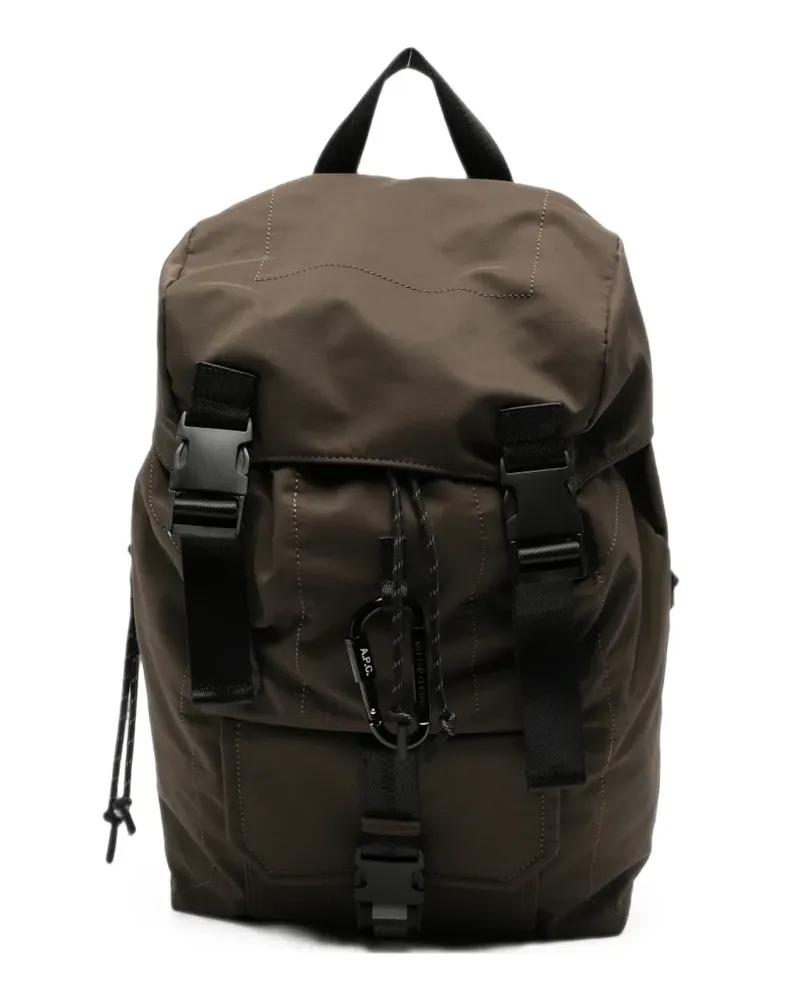 A.P.C. buckle-fastening drawstring backpack - Grün Grün