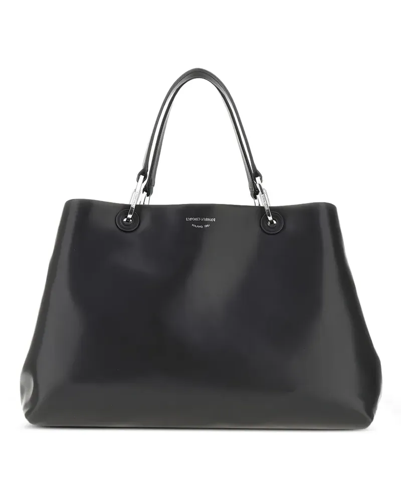 Emporio Armani Shopper mit Logo - Schwarz Schwarz