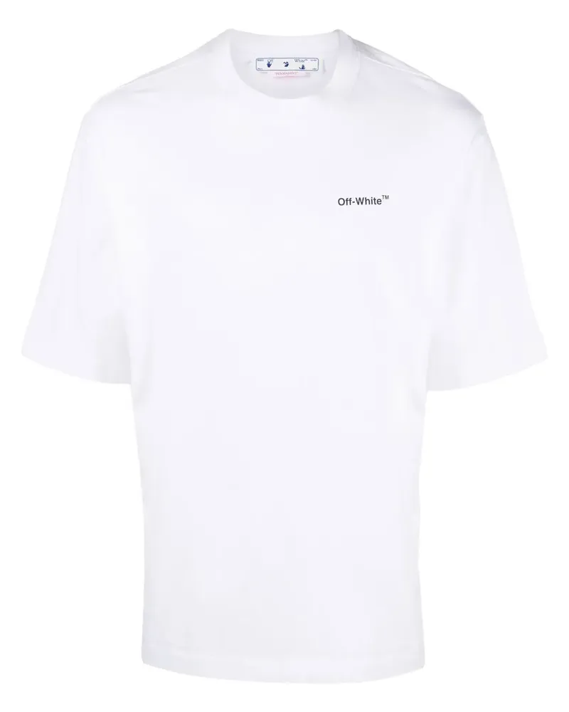 OFF-WHITE T-Shirt mit Logo-Print - Weiß Weiß