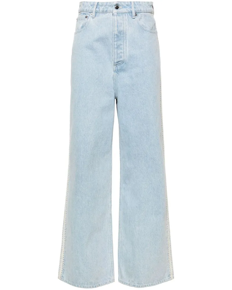 Nanushka Jeans mit weitem Bein - Blau Blau