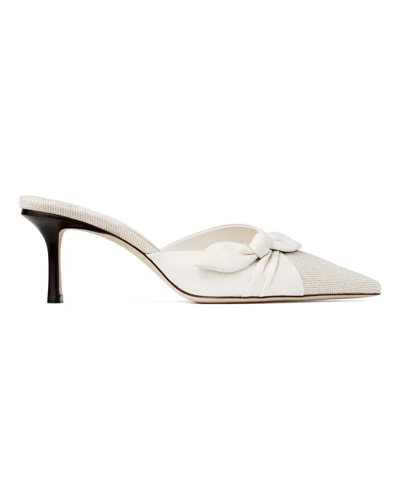 Jimmy Choo bow pointed mules - Weiß Weiß