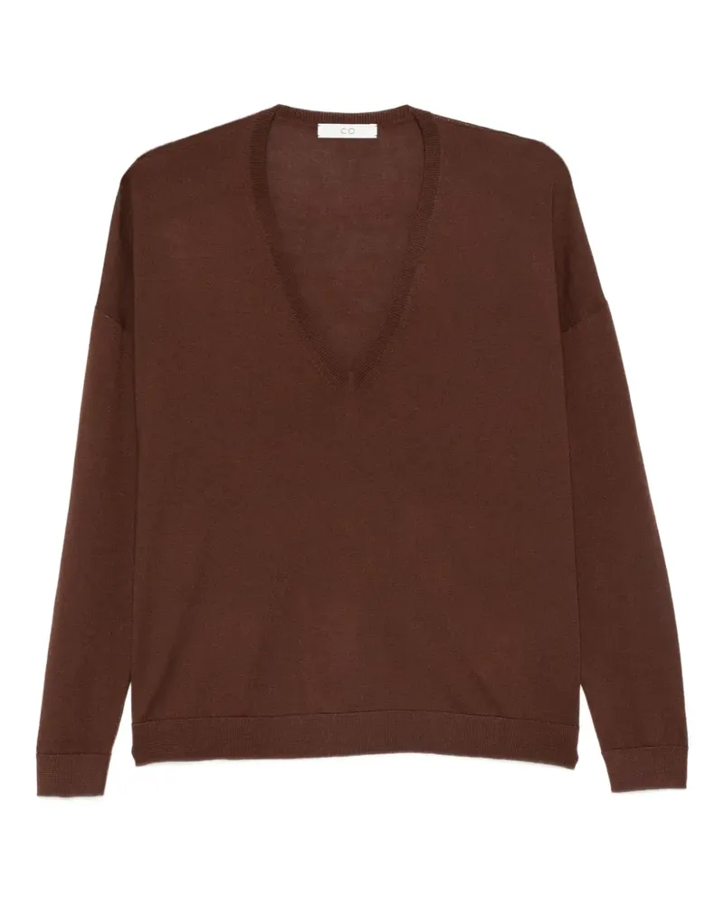 Co Pullover mit V-Ausschnitt - Braun Braun