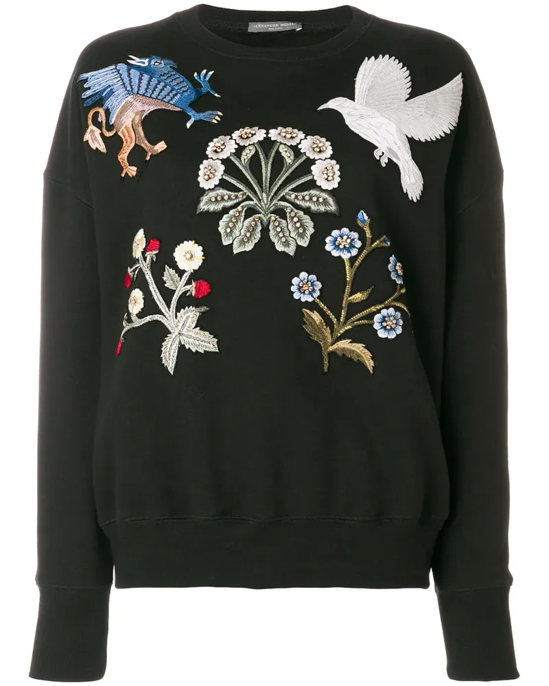 Alexander McQueen Pullover mit Patches - Schwarz Schwarz