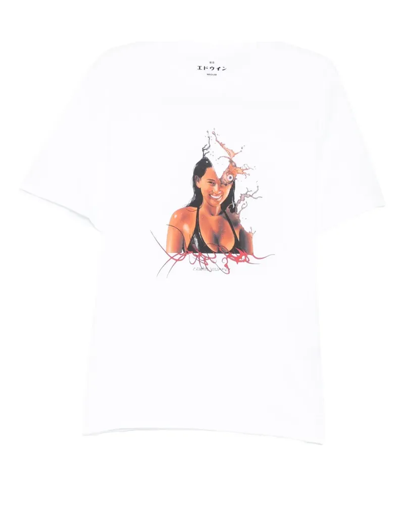Edwin Jeans The Mood of Summer T-Shirt - Weiß Weiß