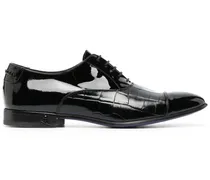 Oxford-Schuhe mit Kroko-Optik