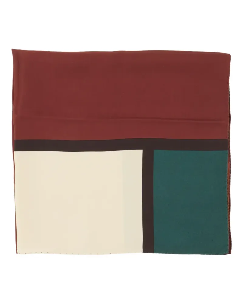 Faliero Sarti Mondrian Seidenschal - Rot Rot