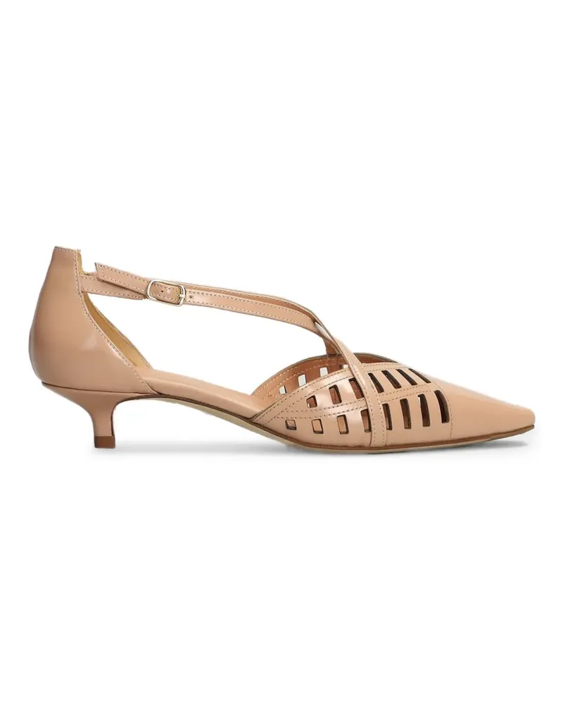Julie Dee cut-out pointed-toe pumps - Nude Nude