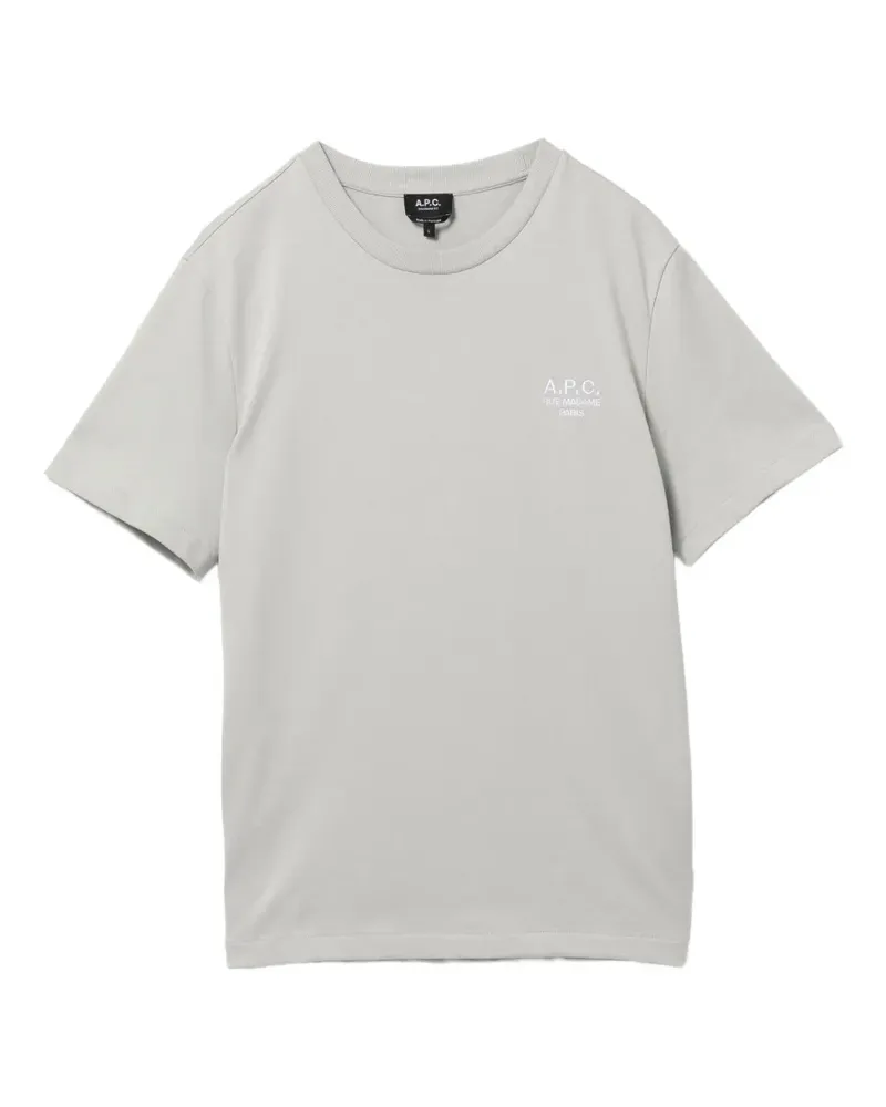 A.P.C. T-Shirt mit Rundhalsausschnitt - Grau Grau