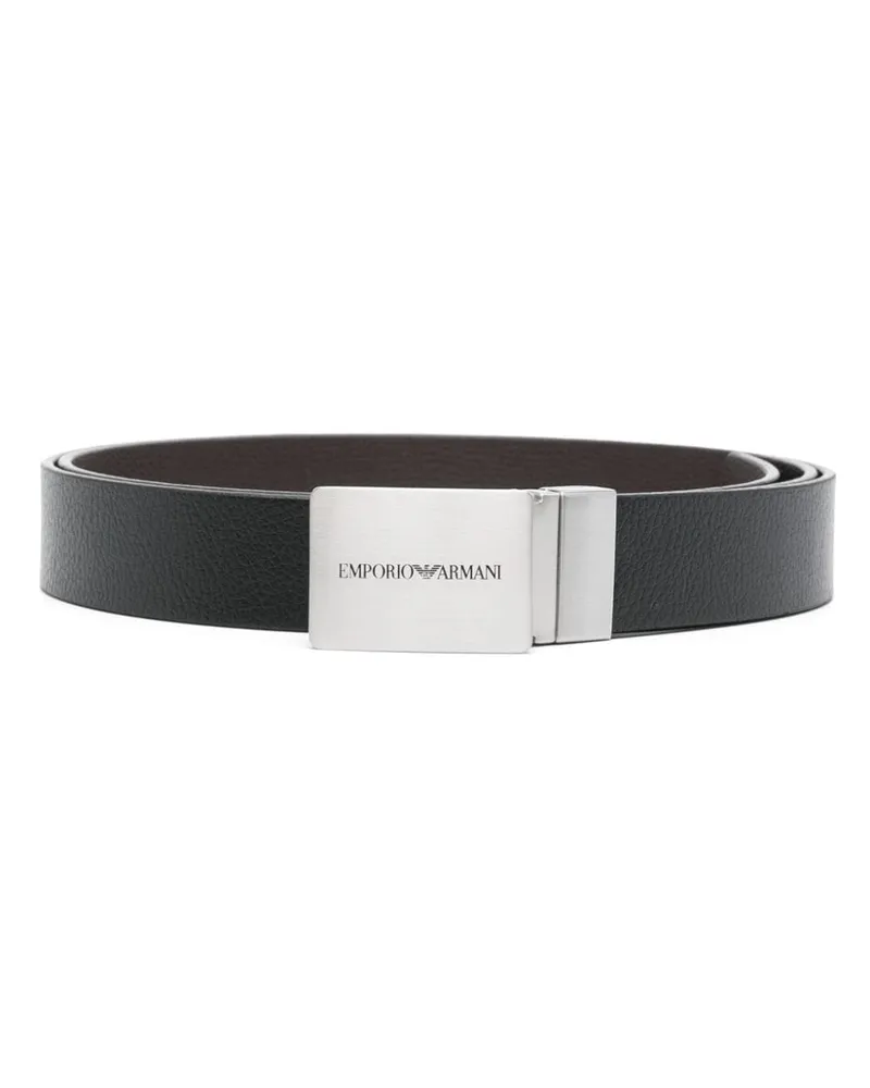 Emporio Armani Wendbarer Gürtel mit Logo-Schnalle - Schwarz Schwarz
