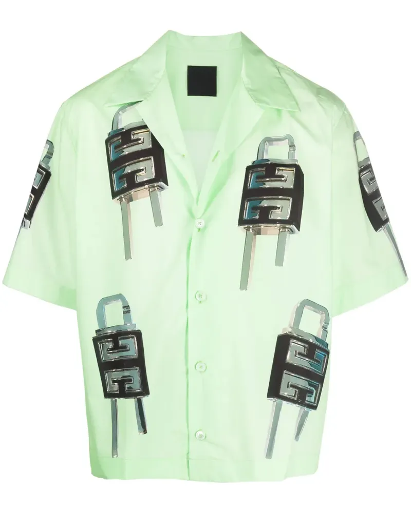 Givenchy Hemd mit Lock 4G-Print - Grün Grün