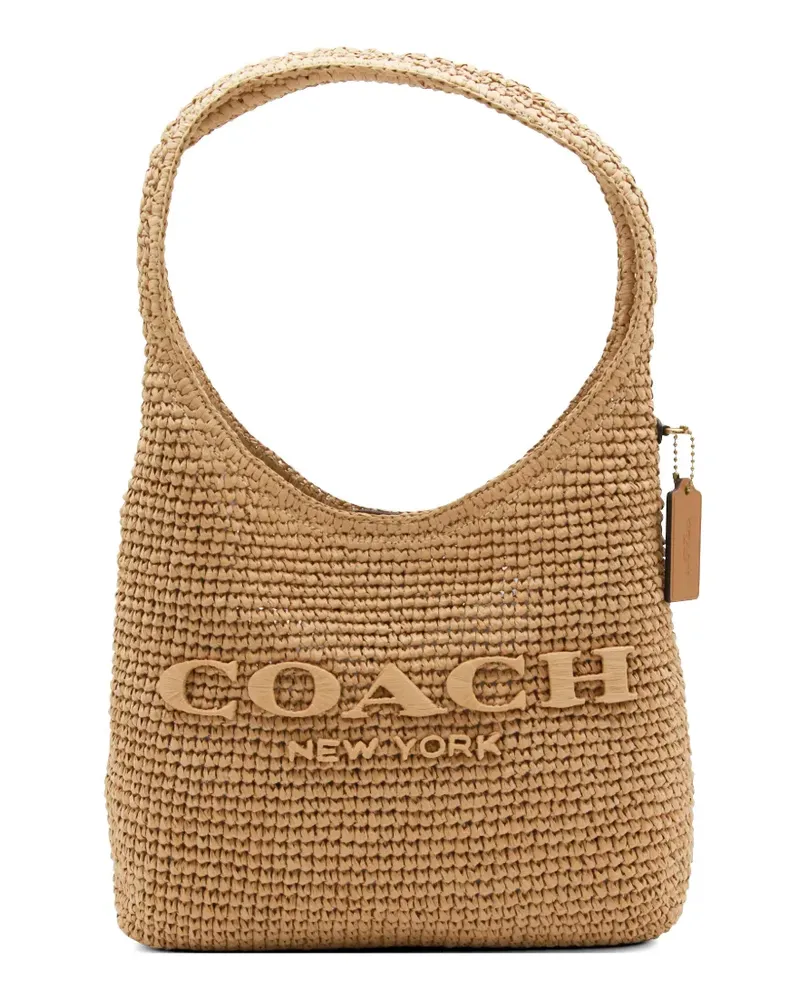 Coach Brooklyn logo-lettering shoulder bag - Nude Nude