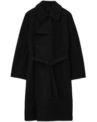 Christophe Lemaire Asymmetrischer Mantel Schwarz