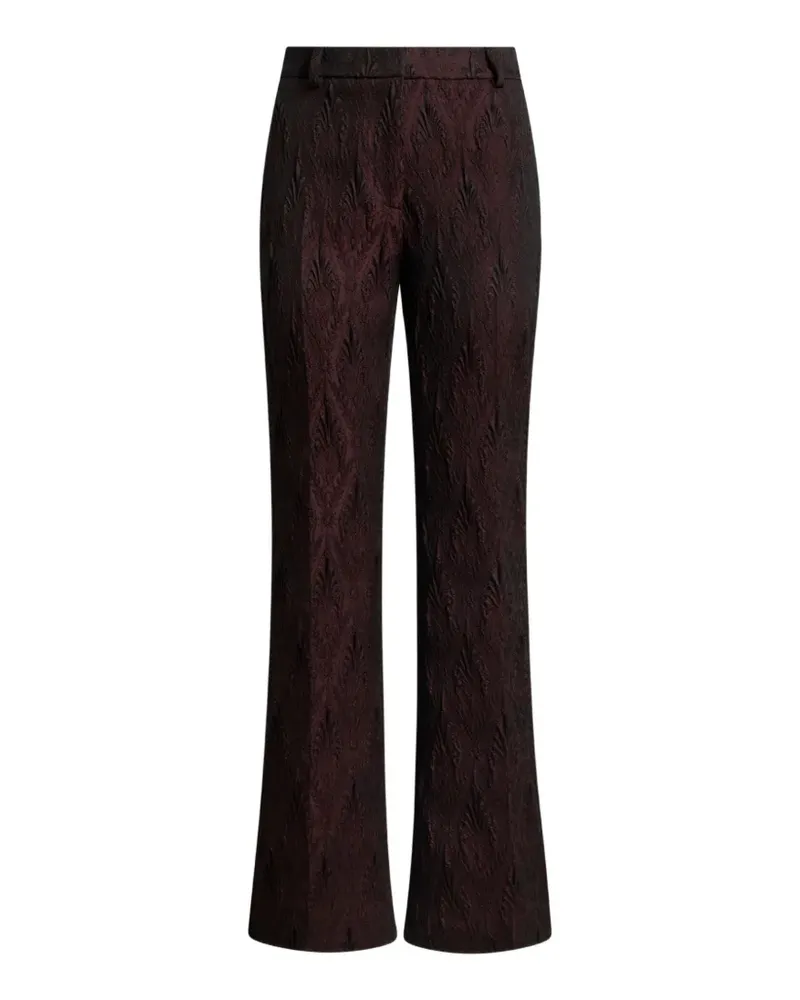 Etro jacquard trousers with floral medallion motif - Rot Rot