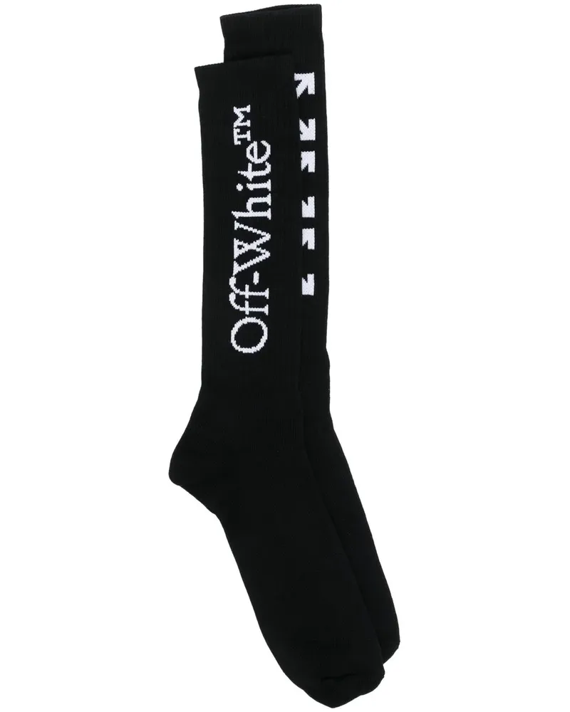 OFF-WHITE Socken mit Core Bookish Arrow-Motiv - Schwarz Schwarz