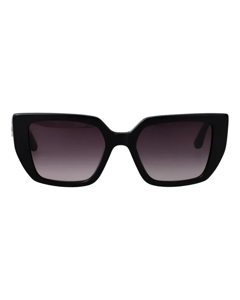 Karl Lagerfeld logo-plaque geometric-frame sunglasses - Schwarz Schwarz