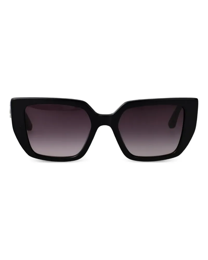 Karl Lagerfeld logo-plaque geometric-frame sunglasses - Schwarz Schwarz