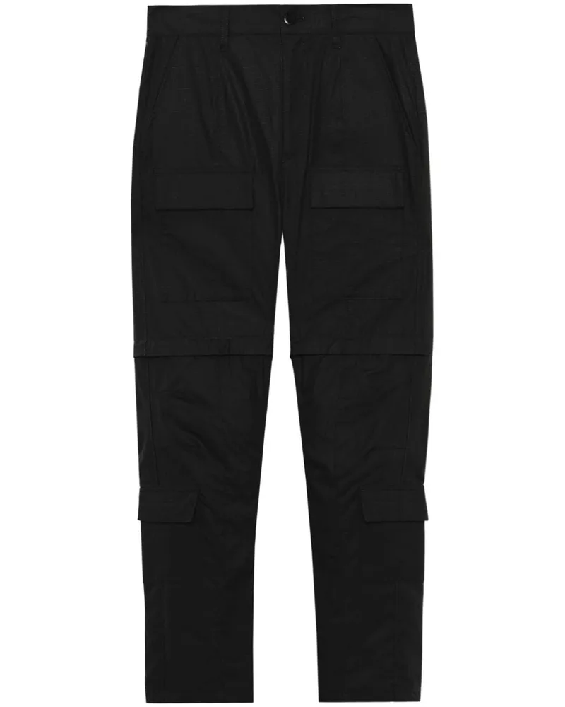 John Elliott + Co Ripstop-Cargohose mit Tapered-Bein Schwarz