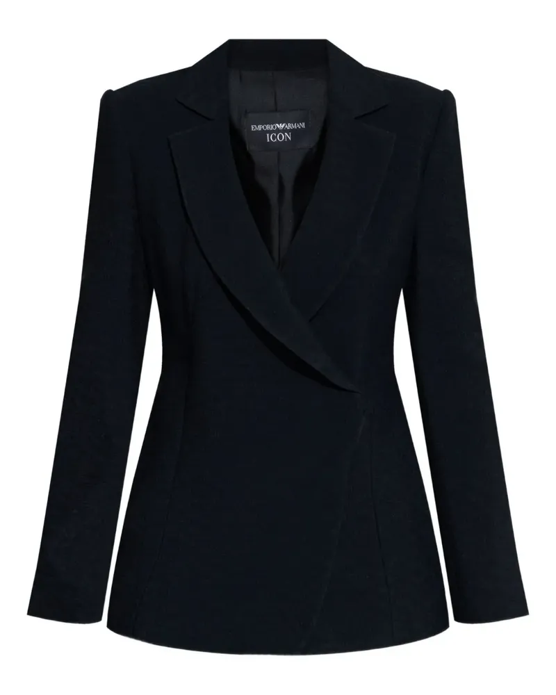 Emporio Armani Texturierter Blazer - Blau Blau
