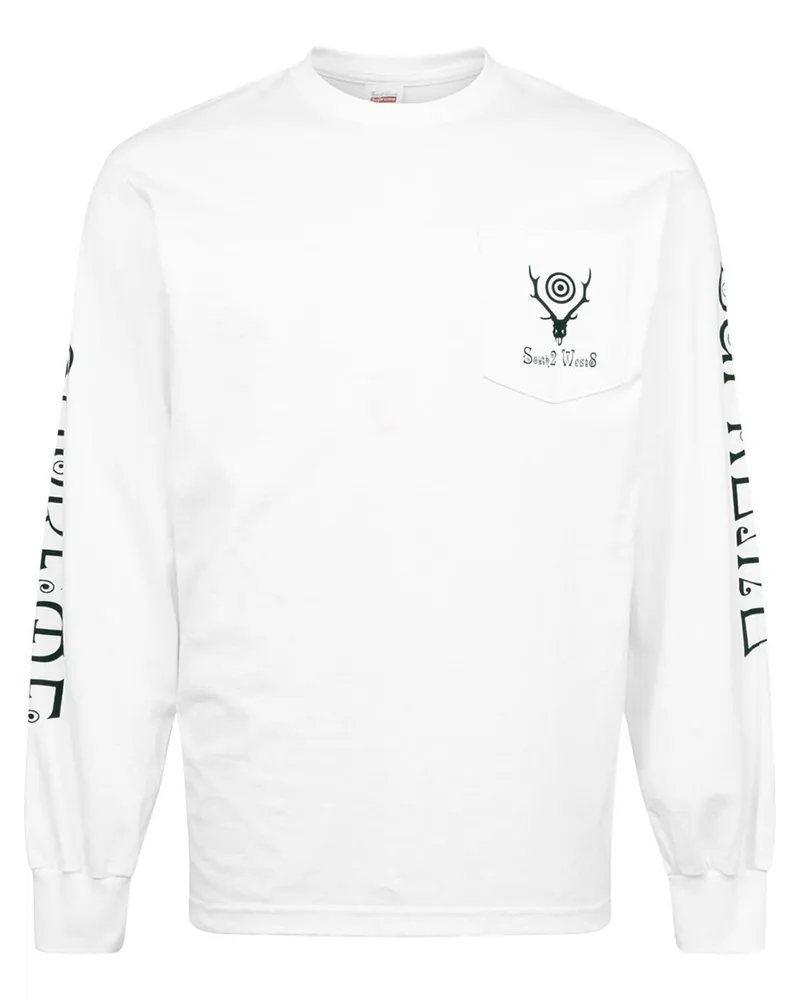 Supreme Being x South2 West8 Langarmshirt - Weiß Weiß