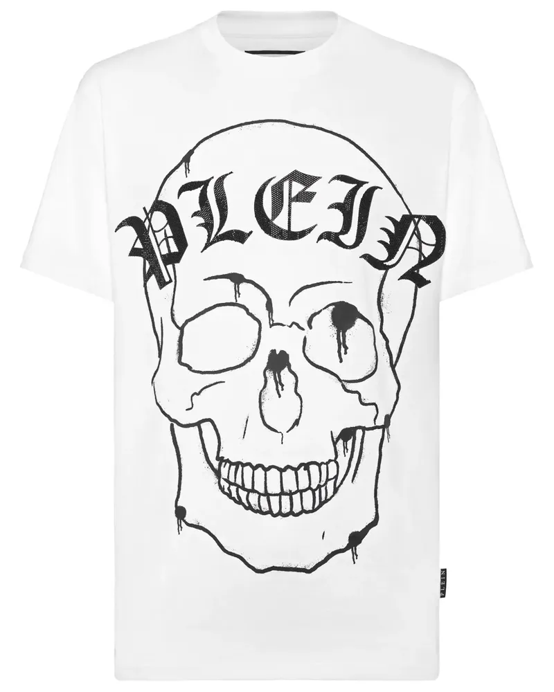 Philipp Plein T-Shirt mit Totenkopf-Print - Weiß Weiß