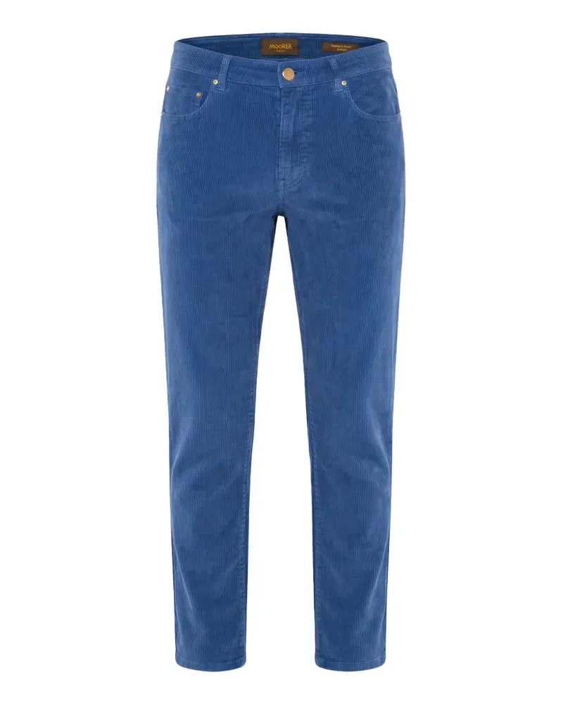 MOORER Bandini Hose im Five-Pocket-Design - Blau Blau