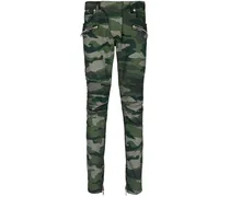 Slim-Fit-Jeans mit Camouflage-Print