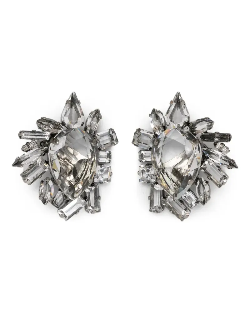Ermanno Scervino crystal-embellished clip-on earrings - Silber Silber