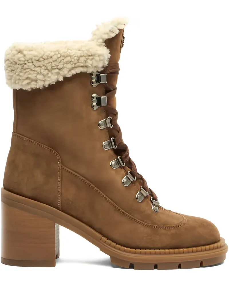 Casadei Schnürstiefel mit Shearling - Braun Braun