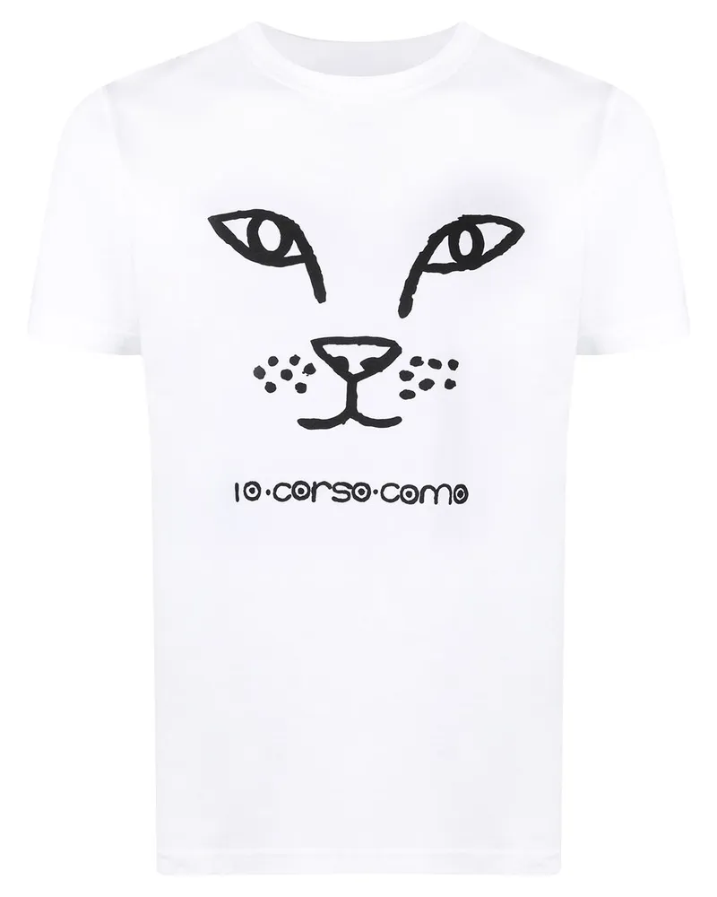 10 Corso Como T-Shirt mit grafischem Print Weiß