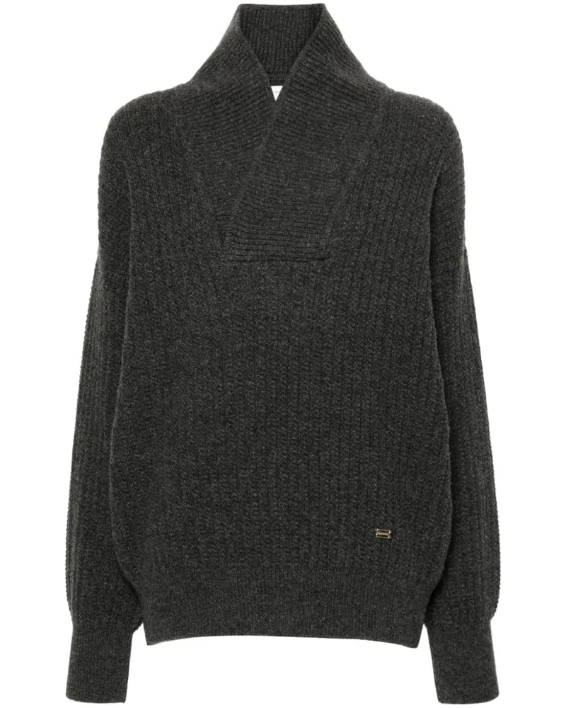 Victoria Beckham Pullover mit Wickeldetail - Grau Grau