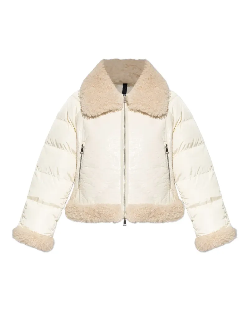 Moncler Rubrouk faux-shearling collar jacket - Nude Nude