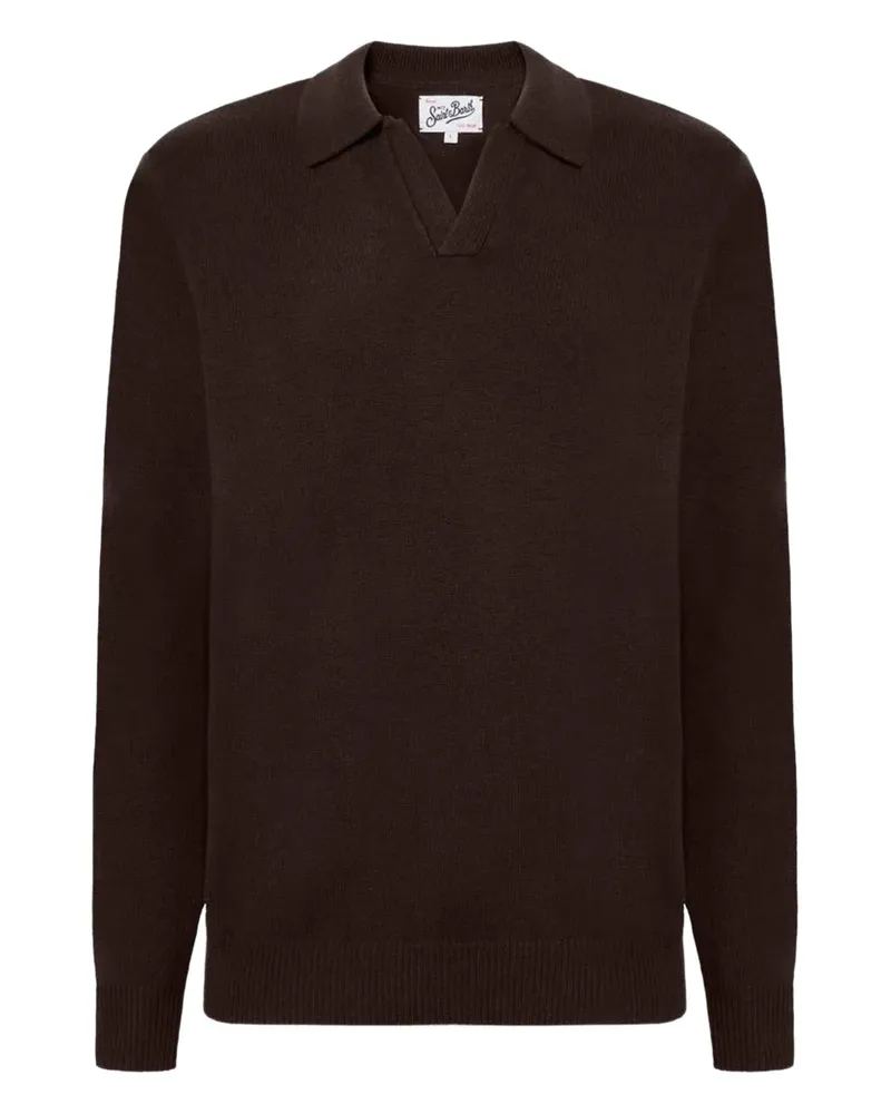 MC2 Saint Barth Pullover mit V-Ausschnitt - Braun Braun