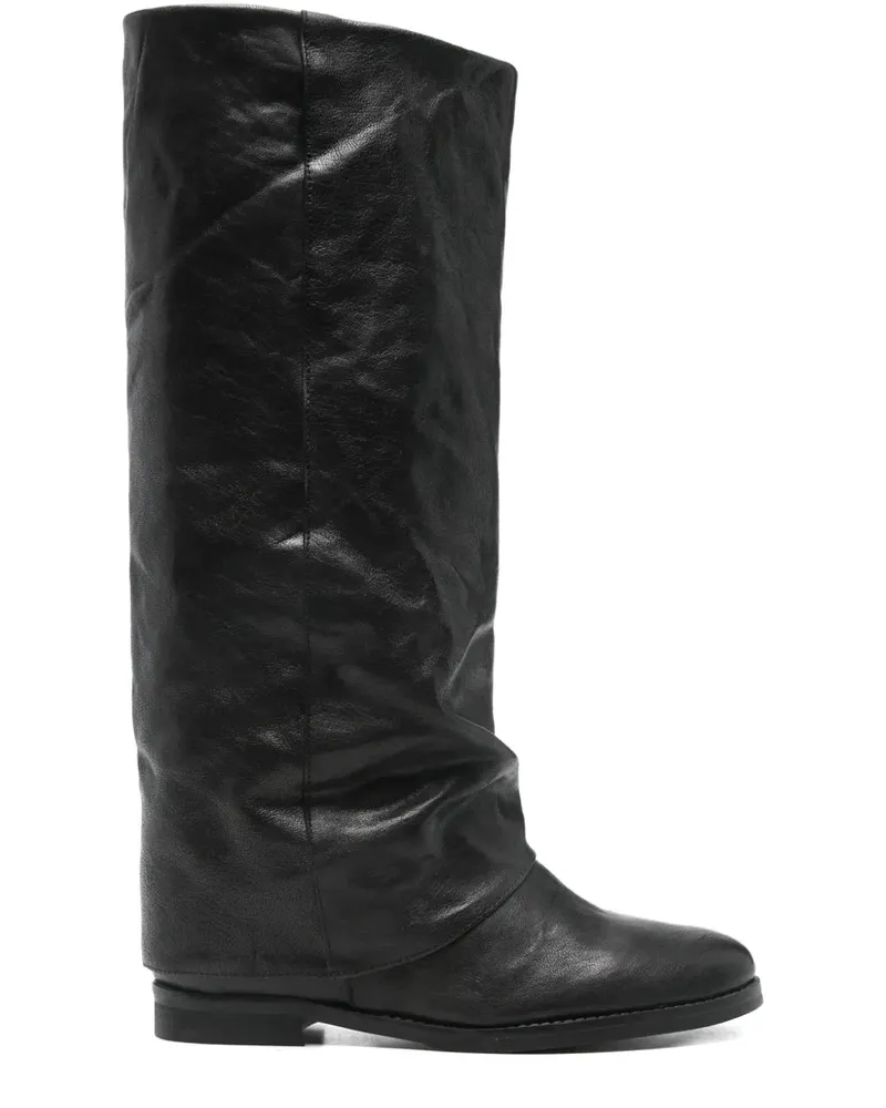 Julie Dee leather knee-length boots - Schwarz Schwarz