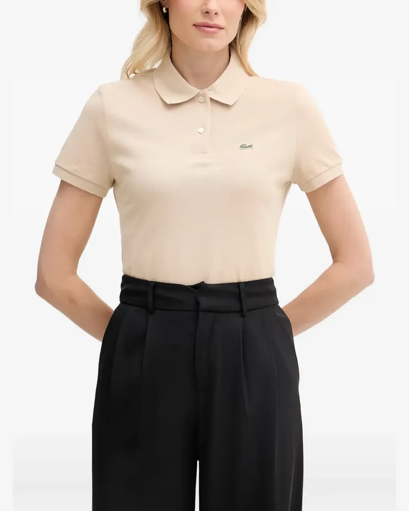 Lacoste Pikee-Poloshirt mit Logo-Patch - Nude Nude