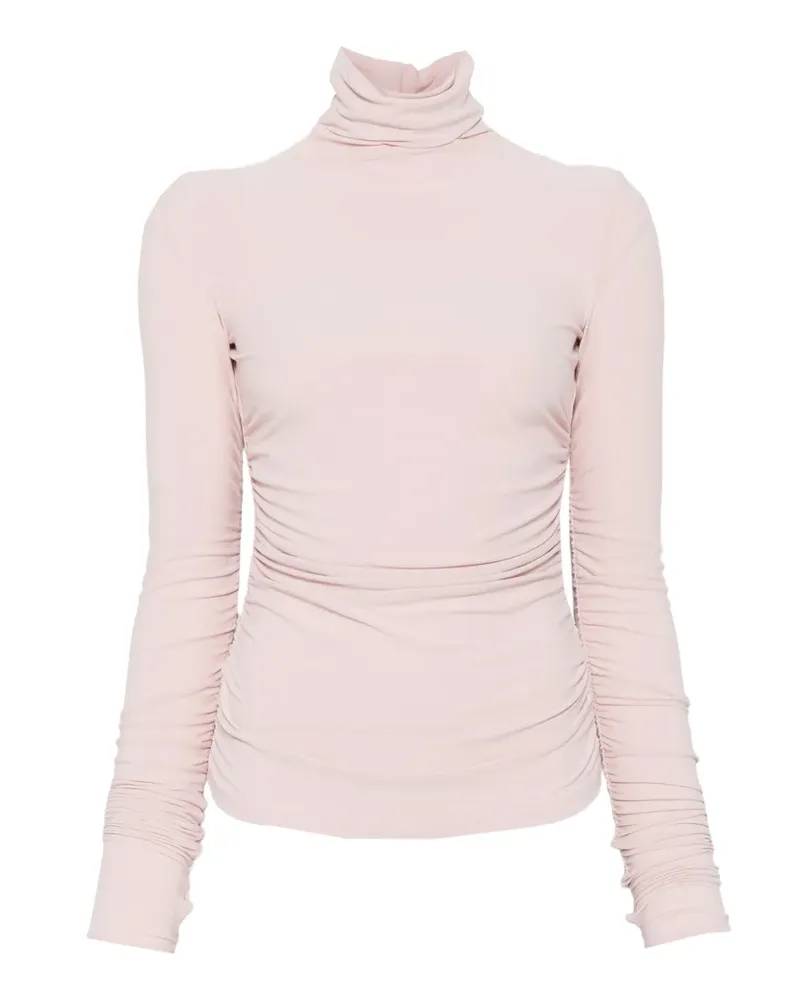 Patrizia Pepe Top mit Stehkragen - Rosa Rosa