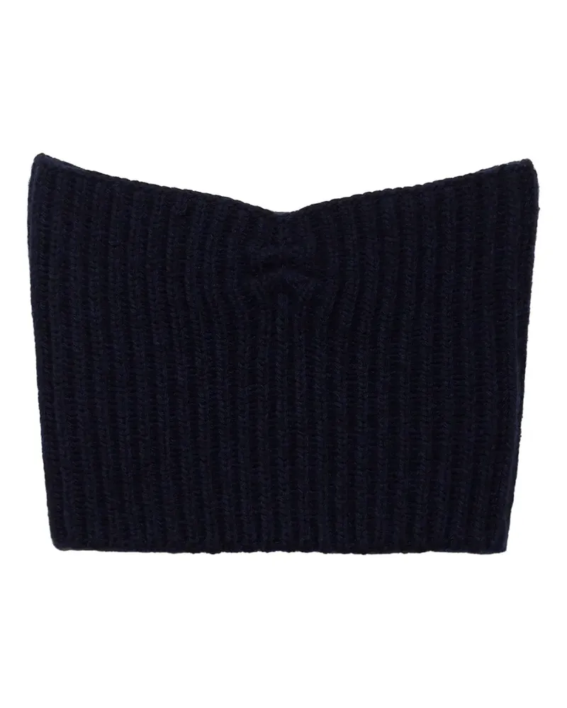 Prada Geripptes Bandeau-Top - Schwarz Schwarz