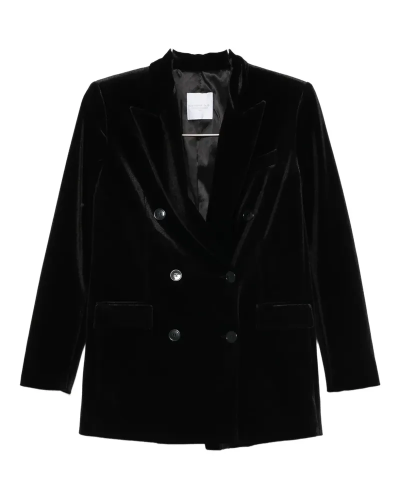 CENERE GB velvet blazer - Schwarz Schwarz