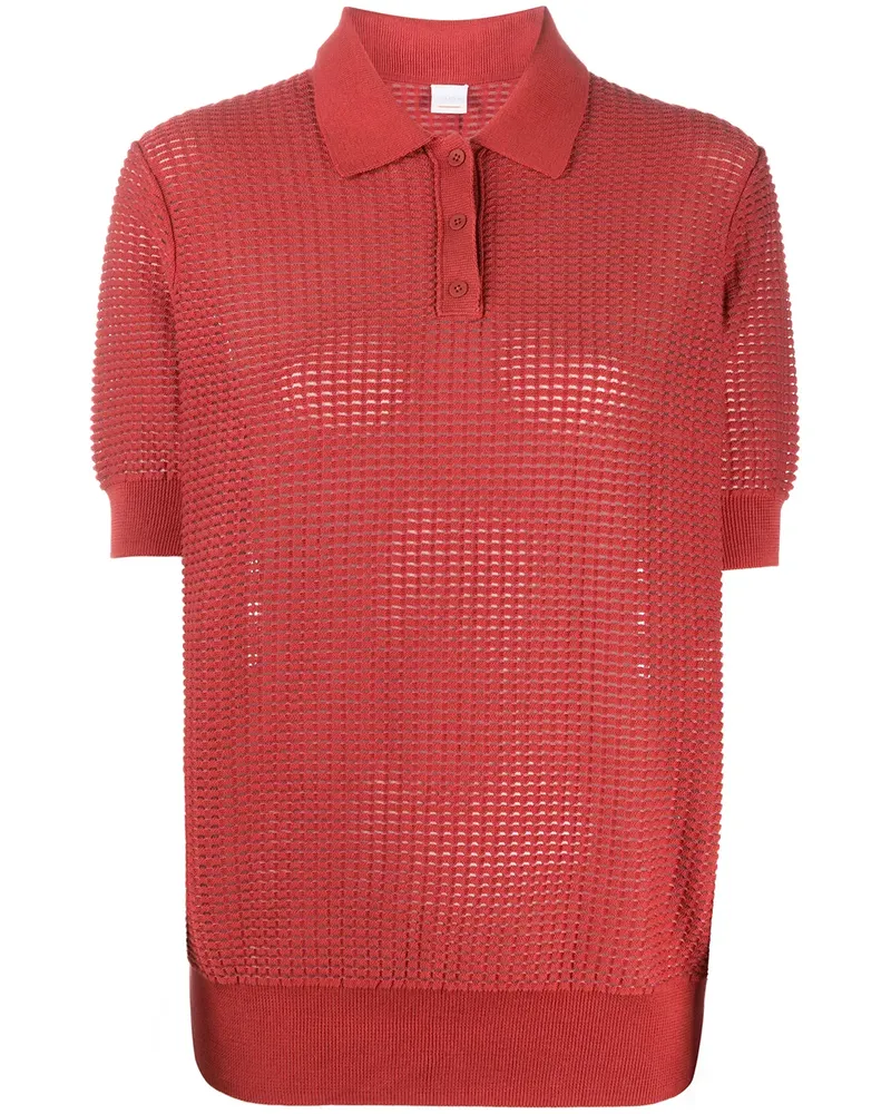 HUGO BOSS Gestricktes Poloshirt - Rot Rot