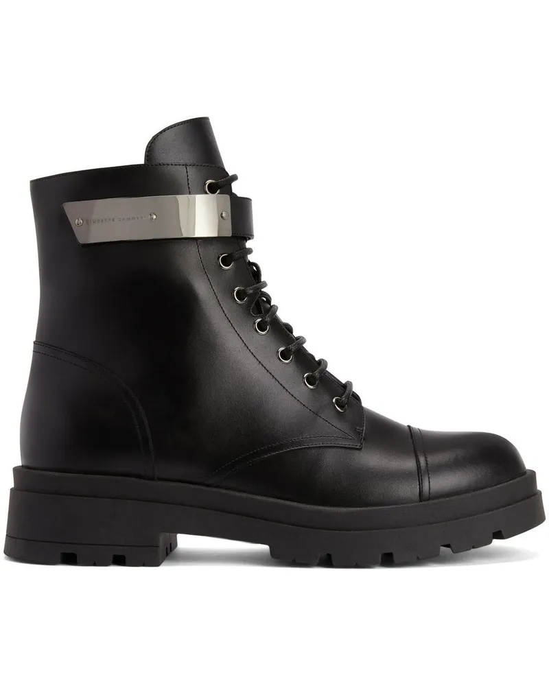 Giuseppe Zanotti Ruger Schnürstiefel - Schwarz Schwarz