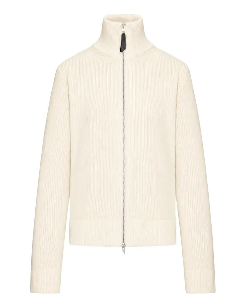 Maison Margiela ribbed-knit zip-up cardigan - Weiß Weiß