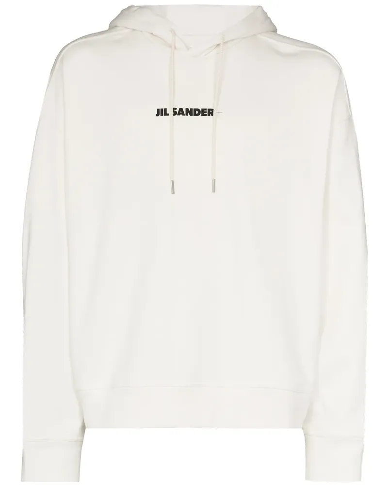 Jil Sander Hoodie mit Logo-Print - Weiß Weiß