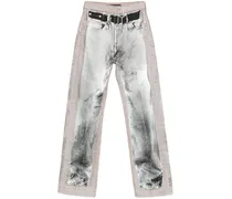 Trompe-l'oeil-Jeans - Grau