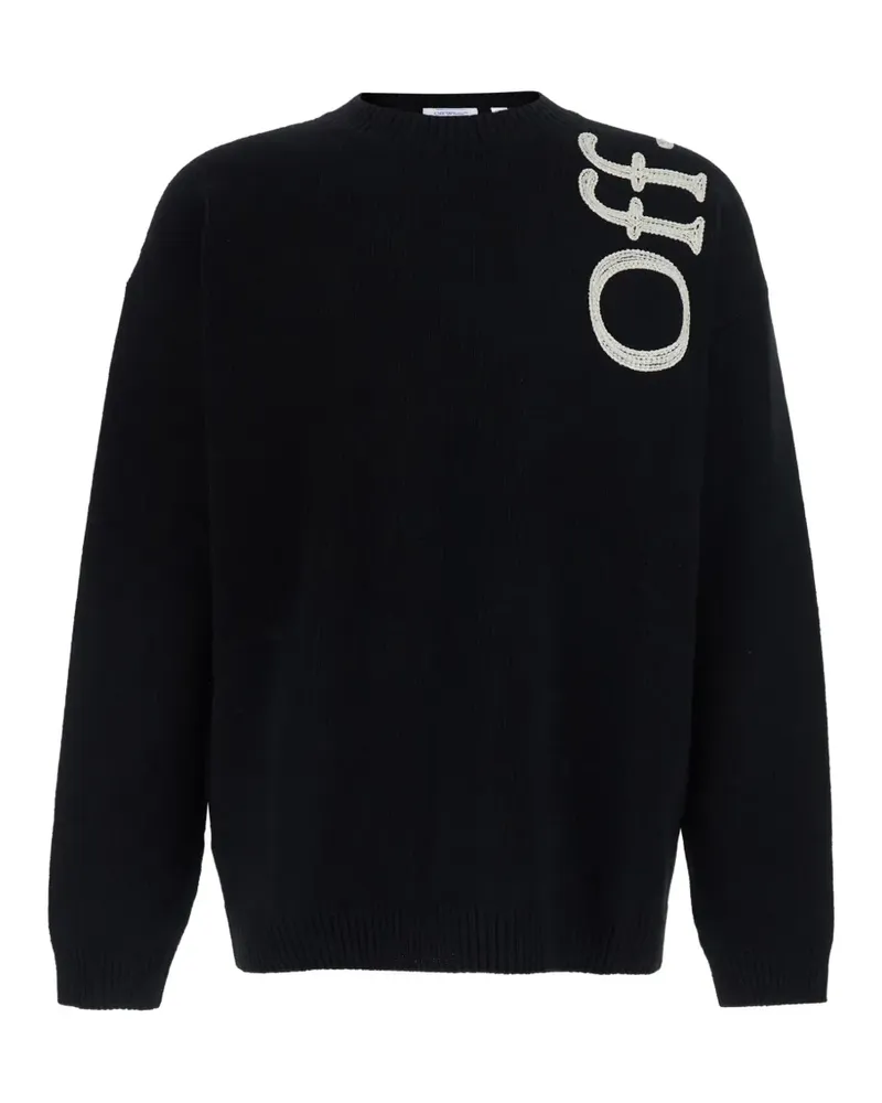 OFF-WHITE Pullover mit Logo-Stickerei - Schwarz Schwarz