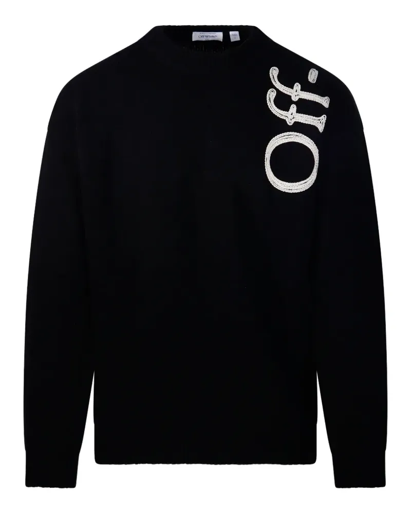OFF-WHITE Pullover mit Logo-Stickerei - Schwarz Schwarz
