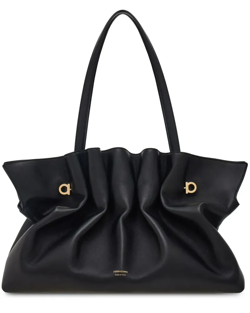 Ferragamo Große Soft Schultertasche - Schwarz Schwarz
