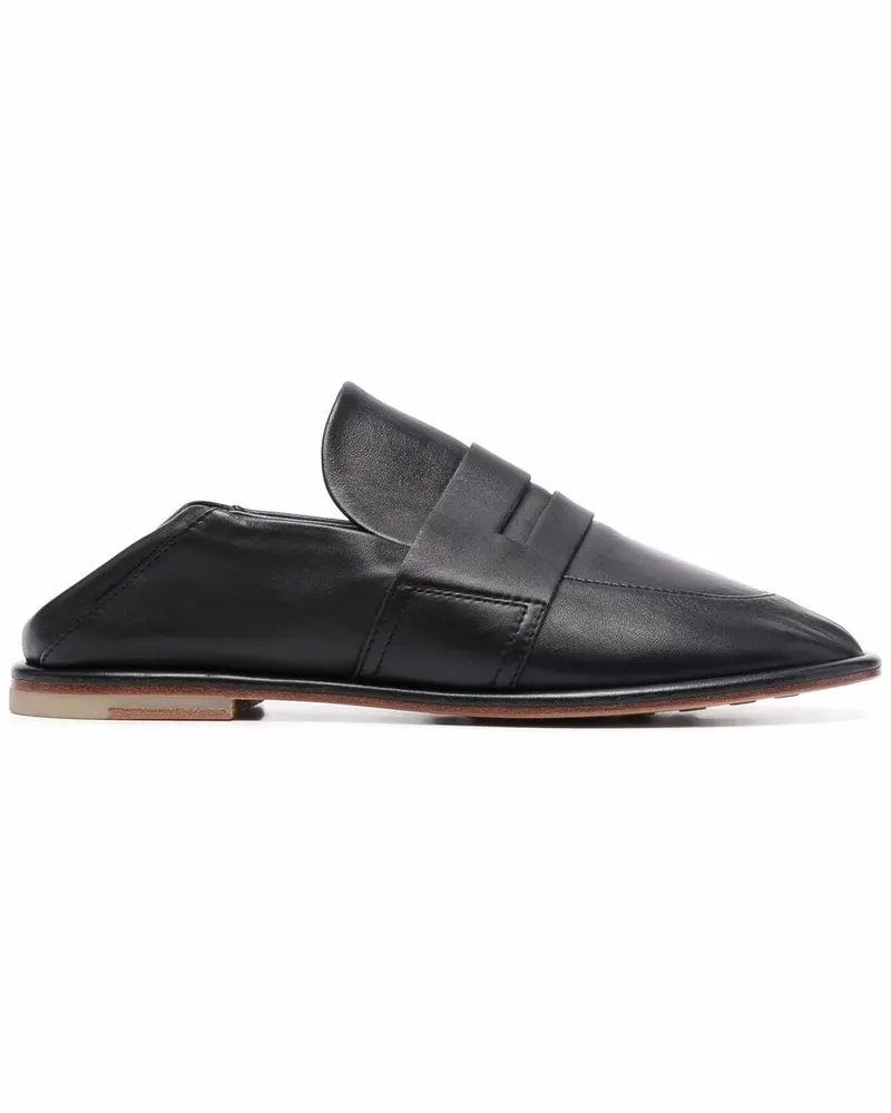 Attilio Giusti Leombruni Loafer einklappbarer Ferse - Schwarz Schwarz
