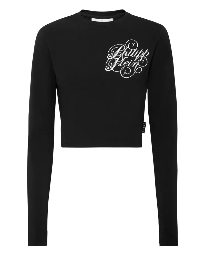 Philipp Plein Langarmshirt mit Stickerei - Schwarz Schwarz